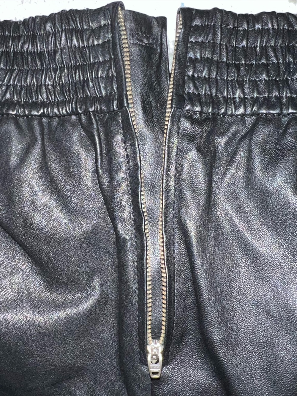 Birgitte Herskind Black Genuine Leather Bermuda Shorts High Waist EU 38 US 6 - Picture 6 of 11